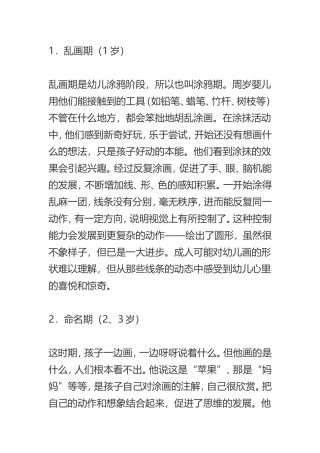 儿童绘画发展阶段