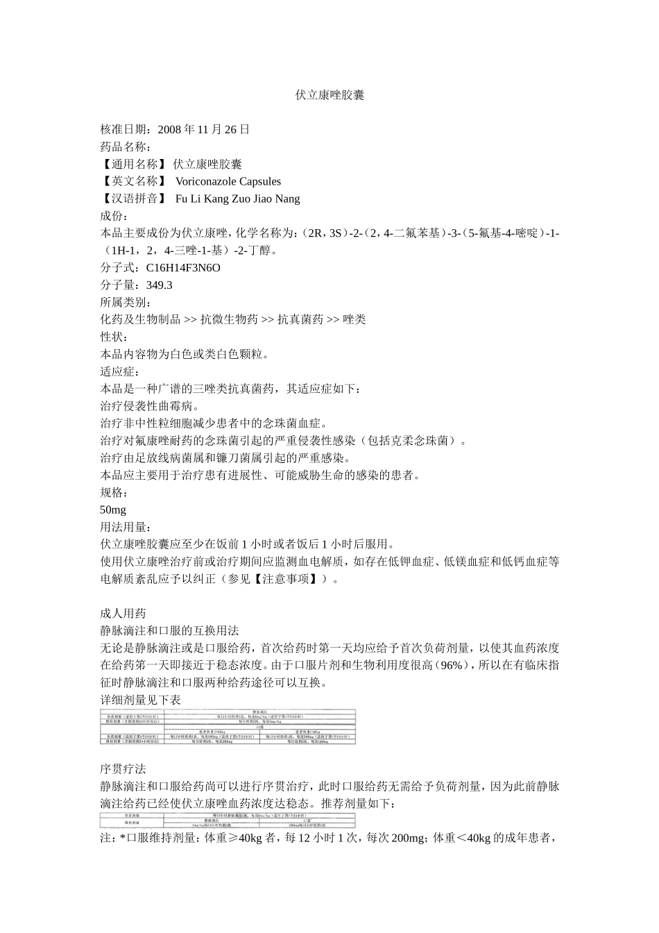 伏立康唑胶囊_第1页