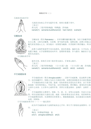 佛教的手印(二)