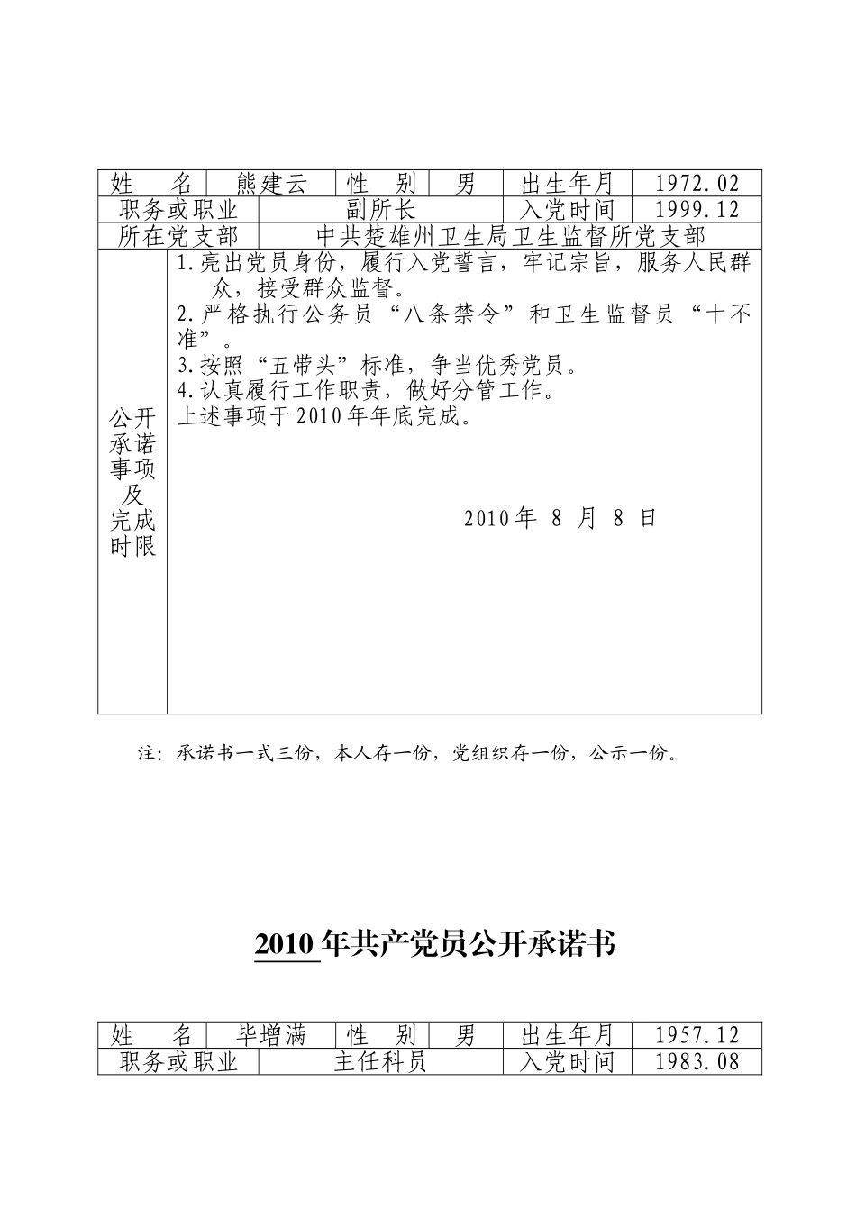 党员承诺书(同名12930)_第2页