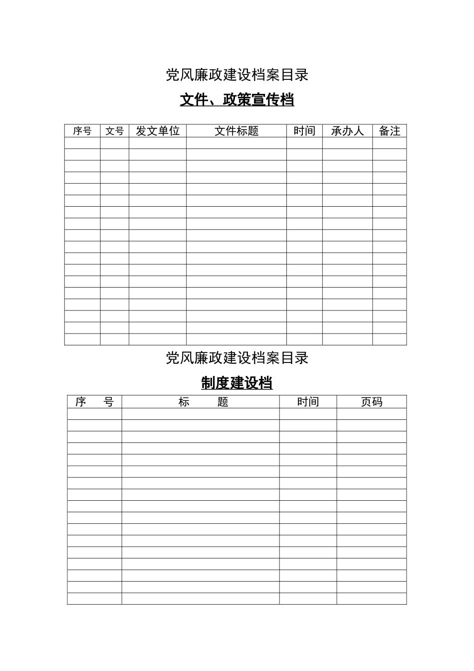 党风廉政建设档案目录_第1页