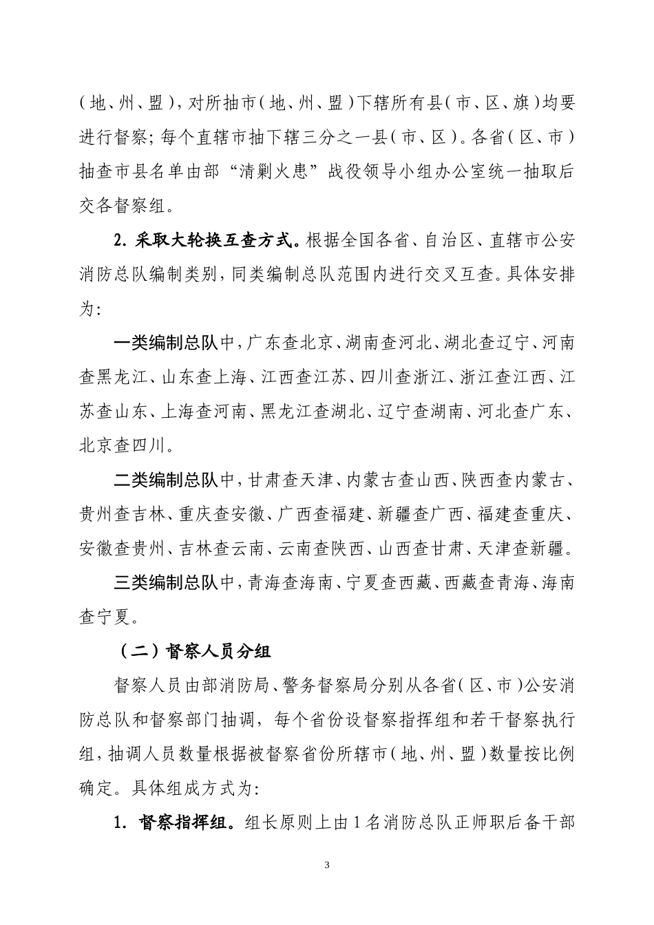 公安部清剿火患战役专项督察工作方_第3页
