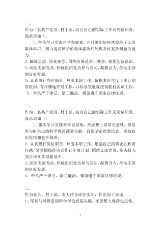党员公开承诺事项13篇