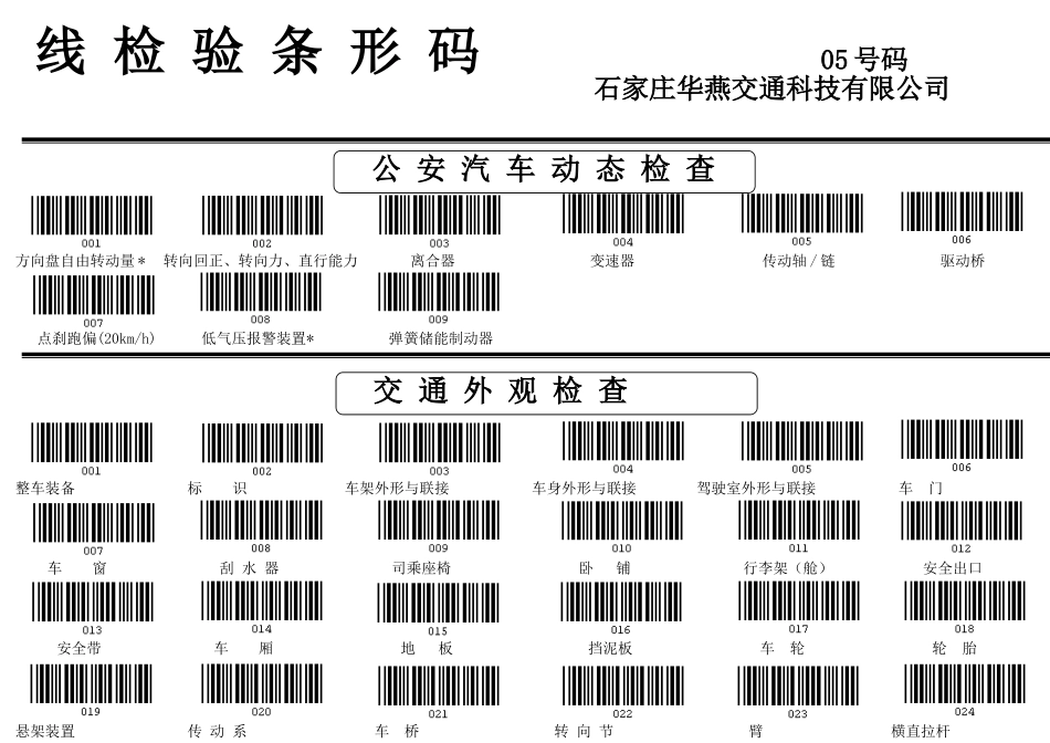 公安交通混检线条形码--A4--5号码_第2页