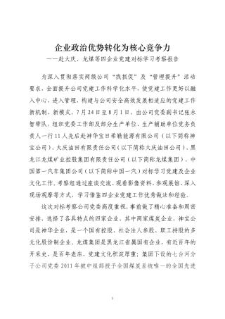 党建对标考察报告(同名7709)