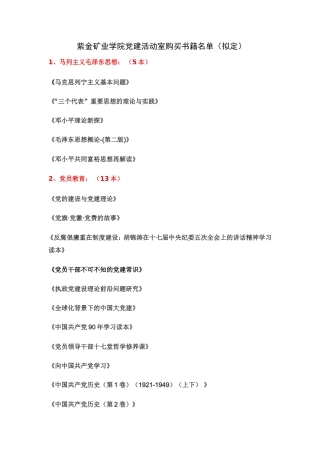 党建购买书籍(拟定)