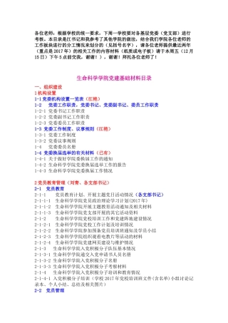 党建基础材料目录2017.12.11修改后