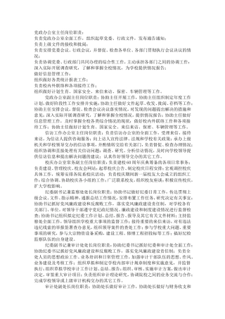 党政办公室主任岗位职责