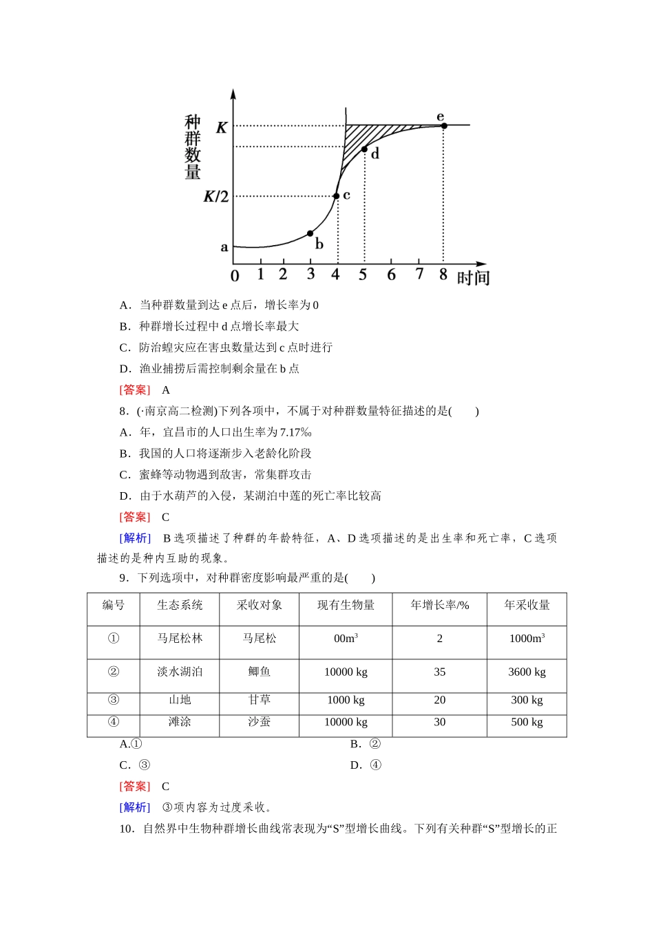 高中生物 第四章植物的激素调节综合检测题 新人教版必修3_第3页