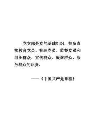 党支部工作手册Word版