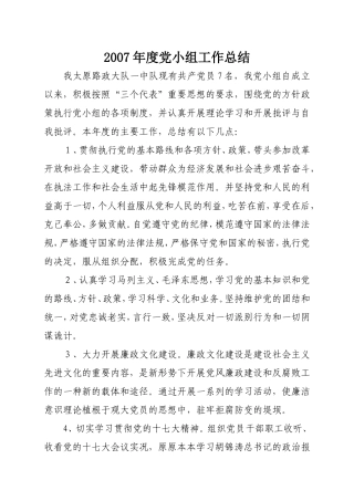 党支部工作总结(同名24102)