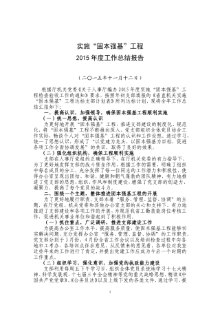 党支部固本强基工作总结