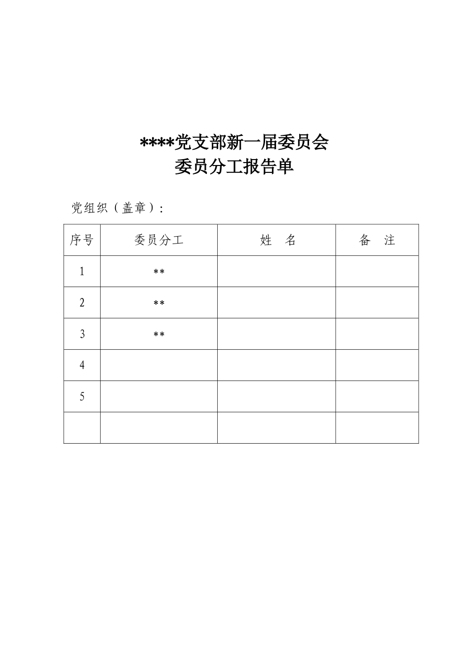 党支部委员会增补选委员选举相关表格_第3页