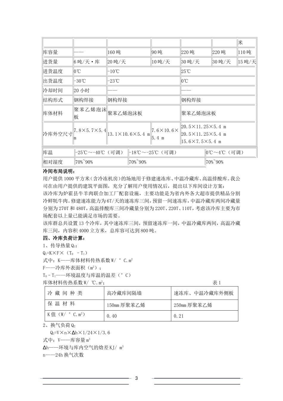 低温速冻冷藏冷库设计方案_第3页