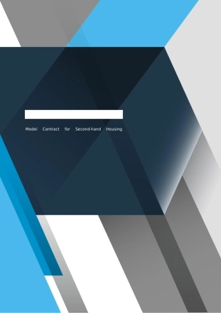 二手房买卖二手房买卖居间合同范本含封面