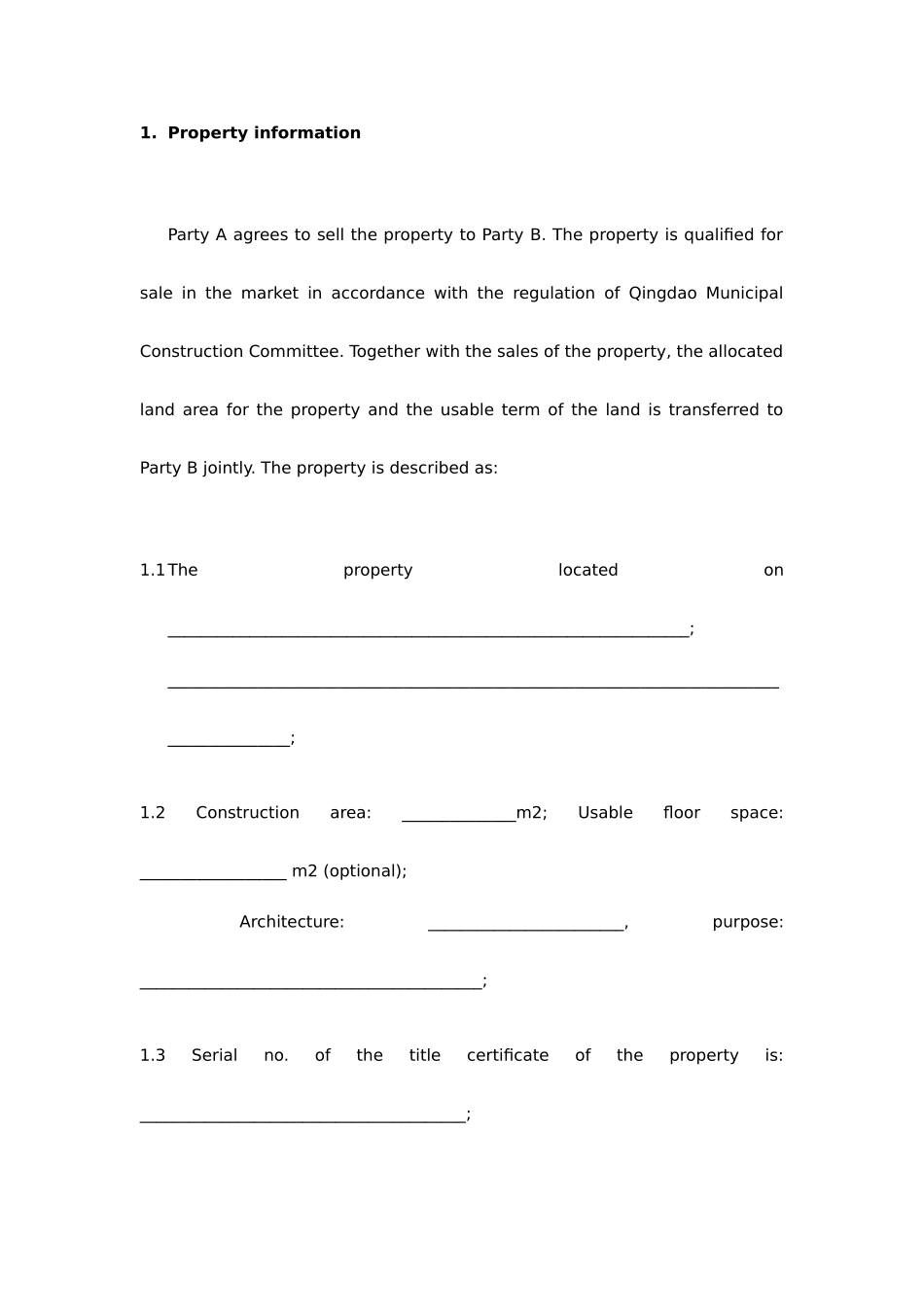 房屋买卖居间合同纯英文版_第2页