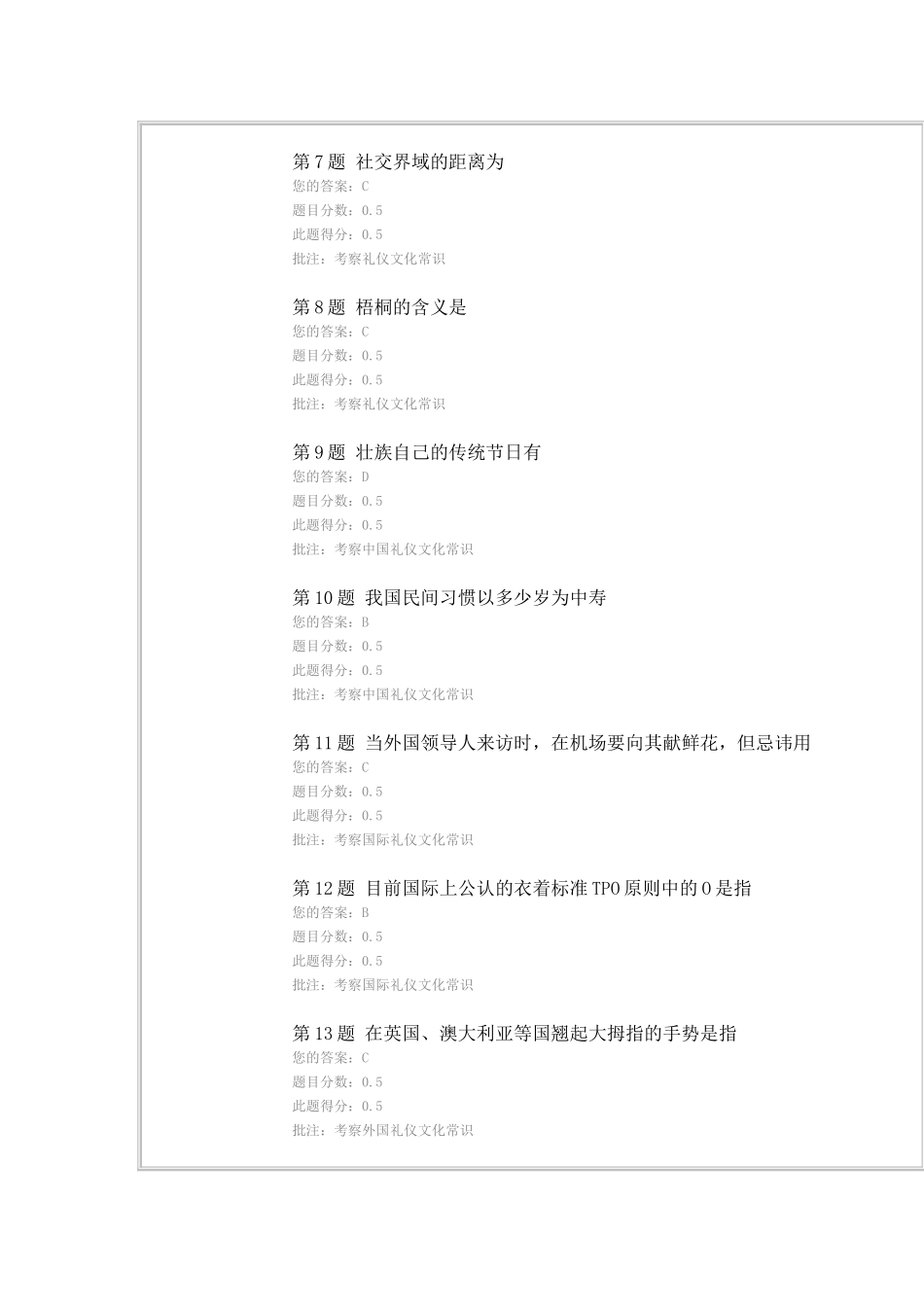 公共社交礼仪2015年在线作业一二及在线考试答案_第2页