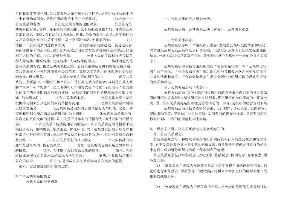 公共关系学笔记(全)_第2页