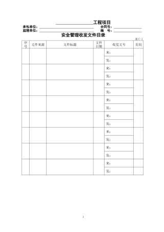 公路工程现场安全管理全套表格模板