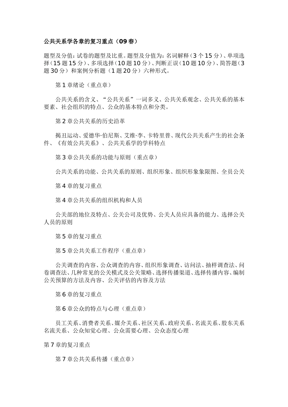 公共关系学各章复习简明重点_第1页