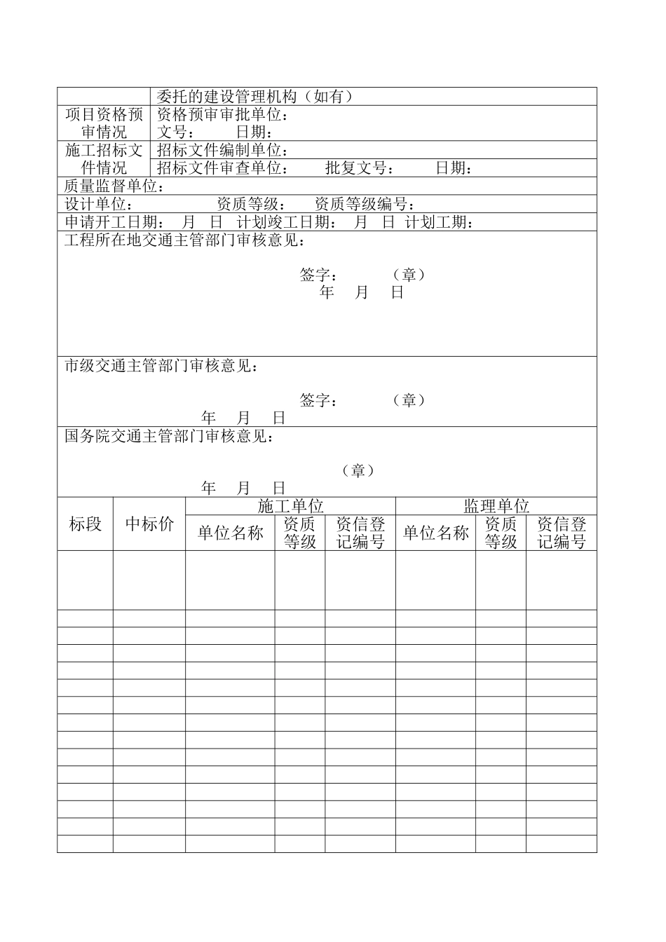 公路建设项目开工报告范本_第3页