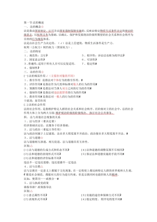 公共基础知识—法理学