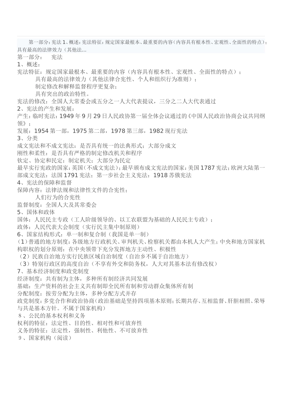 公共基础知识复习要点(同名10304)_第1页