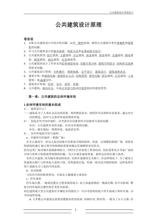 公共建筑设计原理重点整理