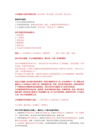 公共建筑设计原理总结(综合各复习资料提炼最精华)