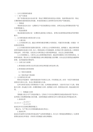 公司财务指标比率表(20150829)