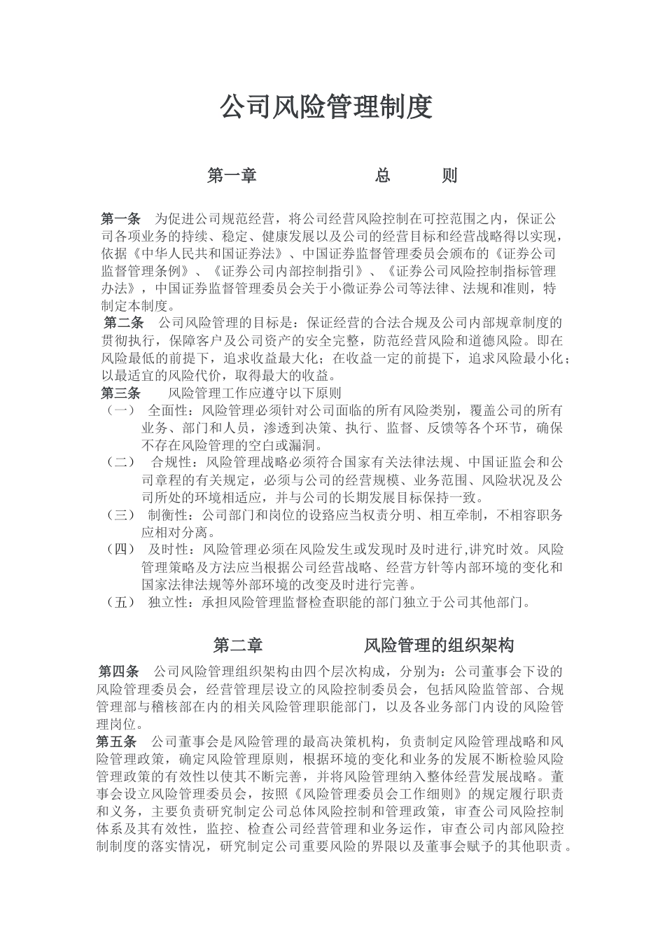 公司风险管理_第1页