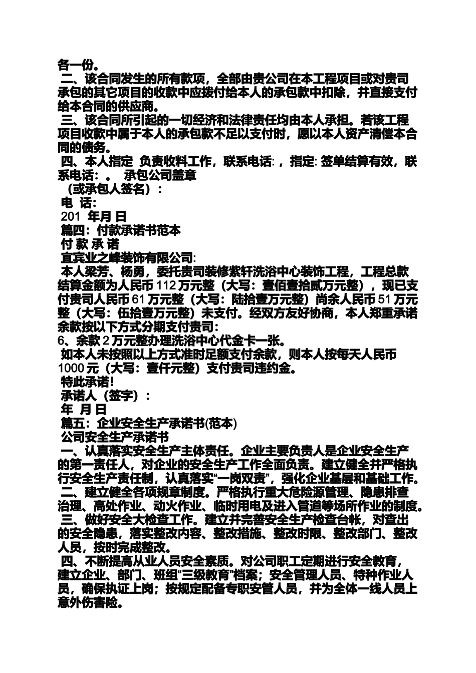 公司付款承诺书格式_第3页