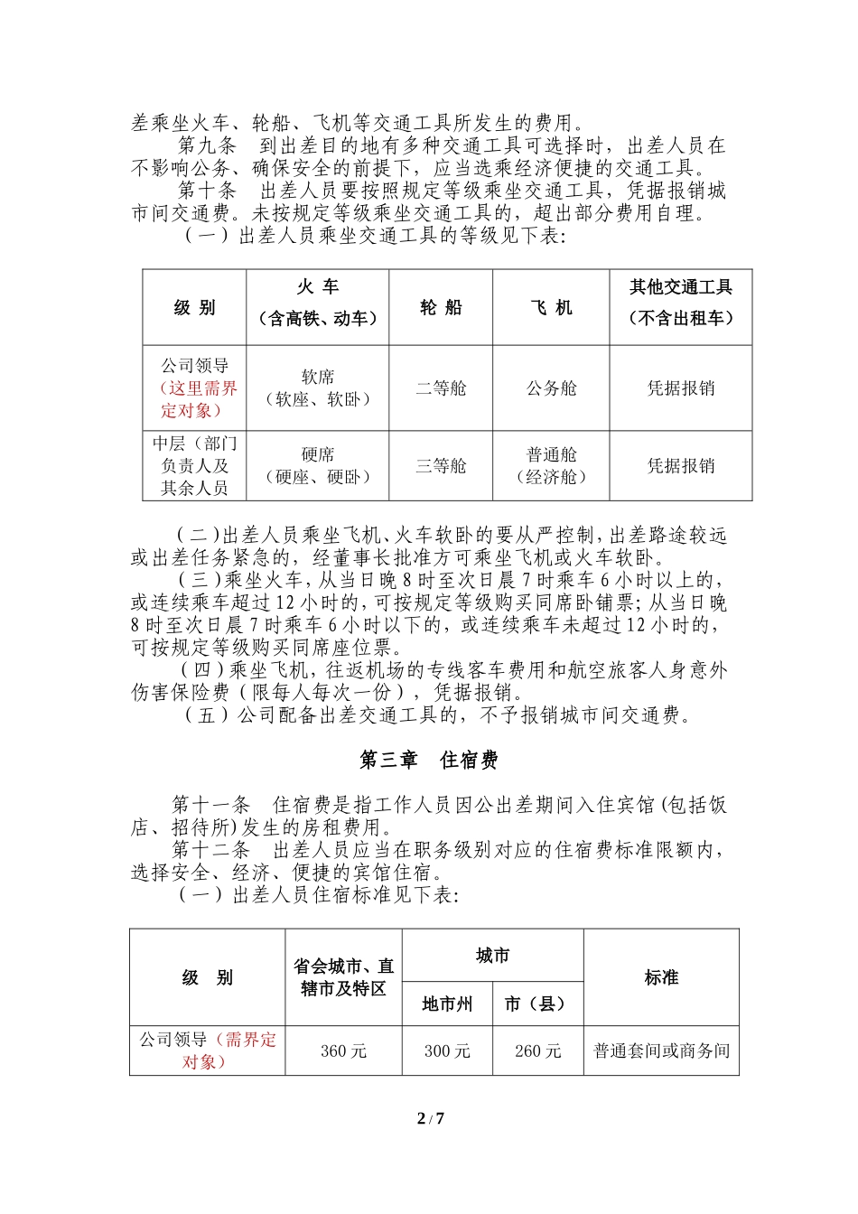 公司差旅及业务招待管理规定_第2页