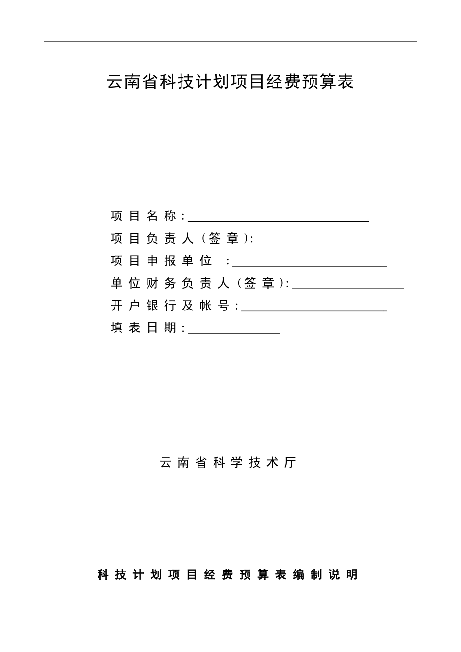 公司计划项目经费预算表_第1页