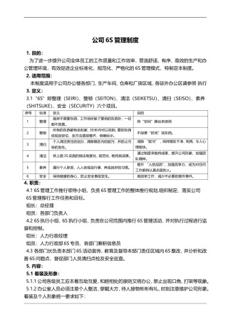 公司6S管理制度(同名10306)