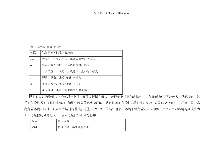公司各部门危险源辩识评价清单汇总_第3页