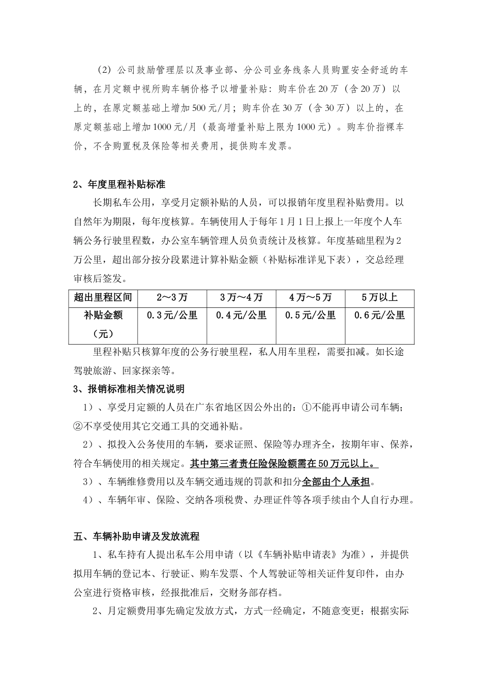 公司车辆使用管理及补贴办法(2017年版本)_第3页