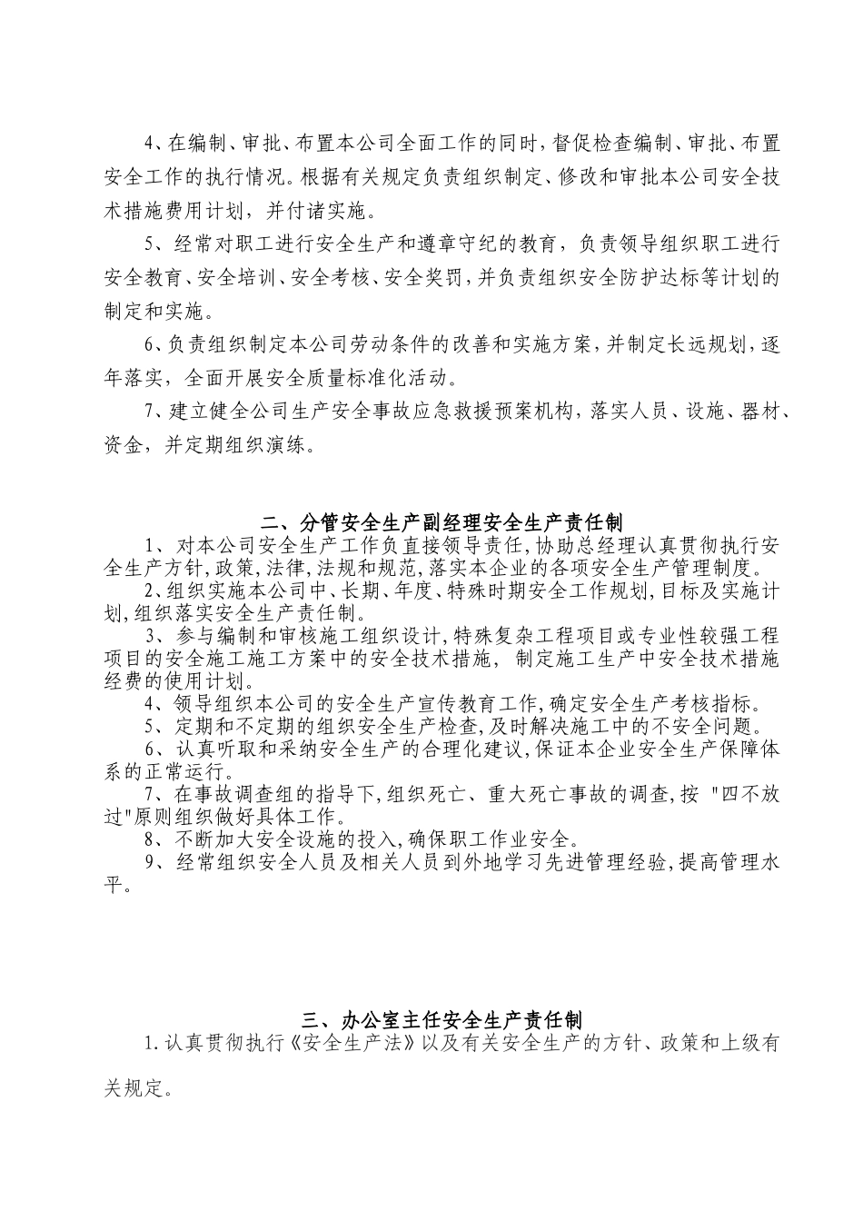 公司各级人员安全生产责任制汇总_第2页