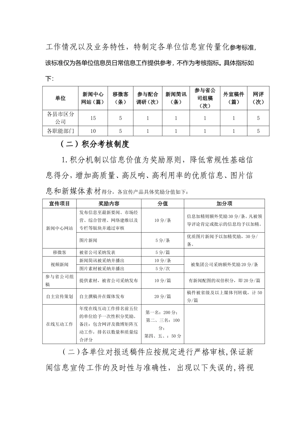 公司2017年信息与新闻宣传工作考评办法_第3页