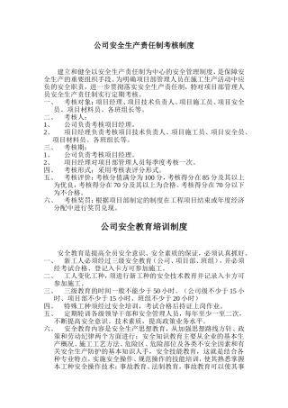 公司安全生产责任制考核制度(同名14897)