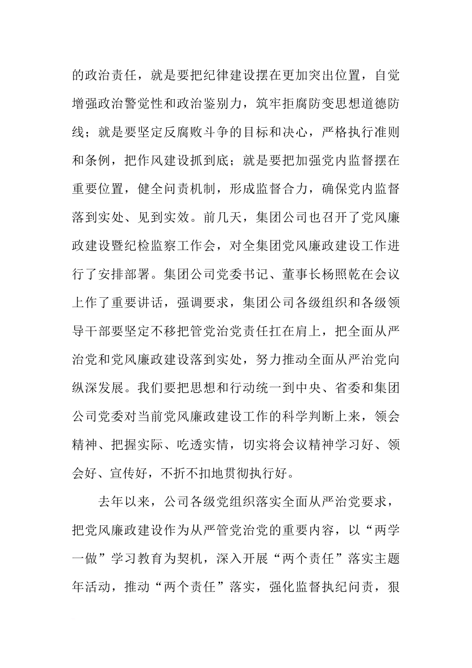 公司党委书记XX年党风廉政建设暨纪检监察工作会讲话稿_第3页