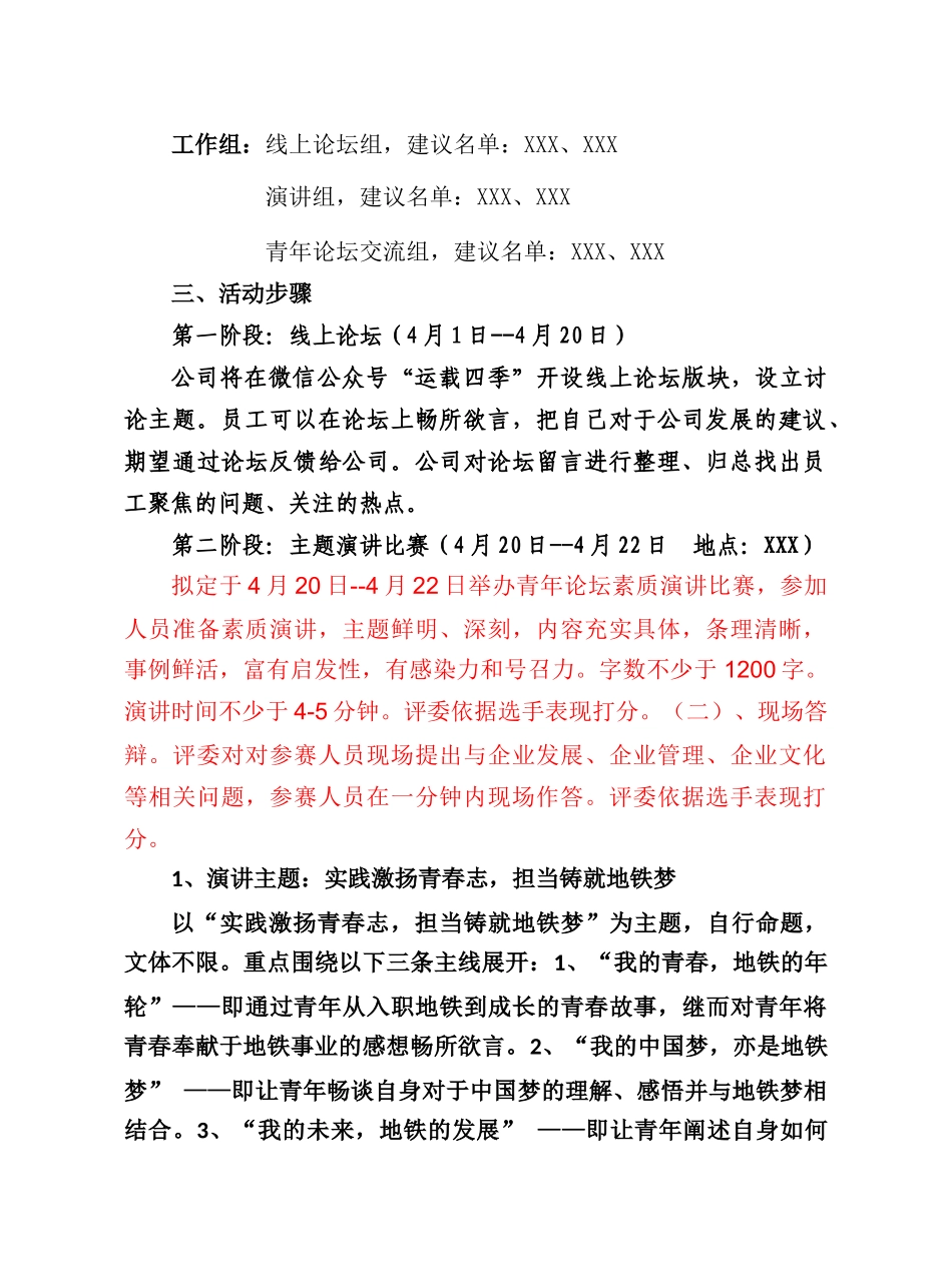 公司关于开展青年论坛活动实施意见_第2页
