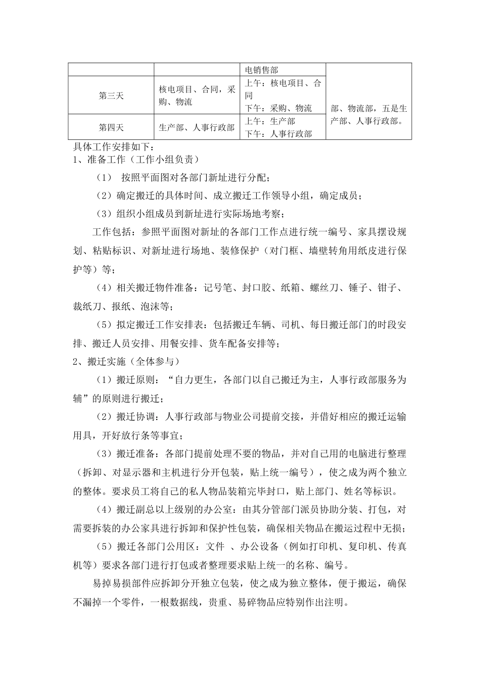 公司搬迁工作计划书_第2页