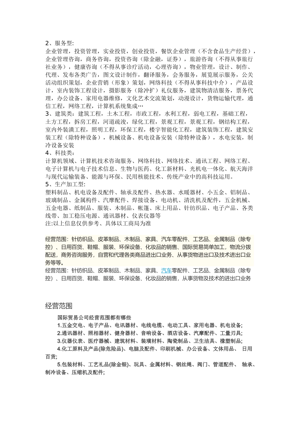 公司经营范围_第2页