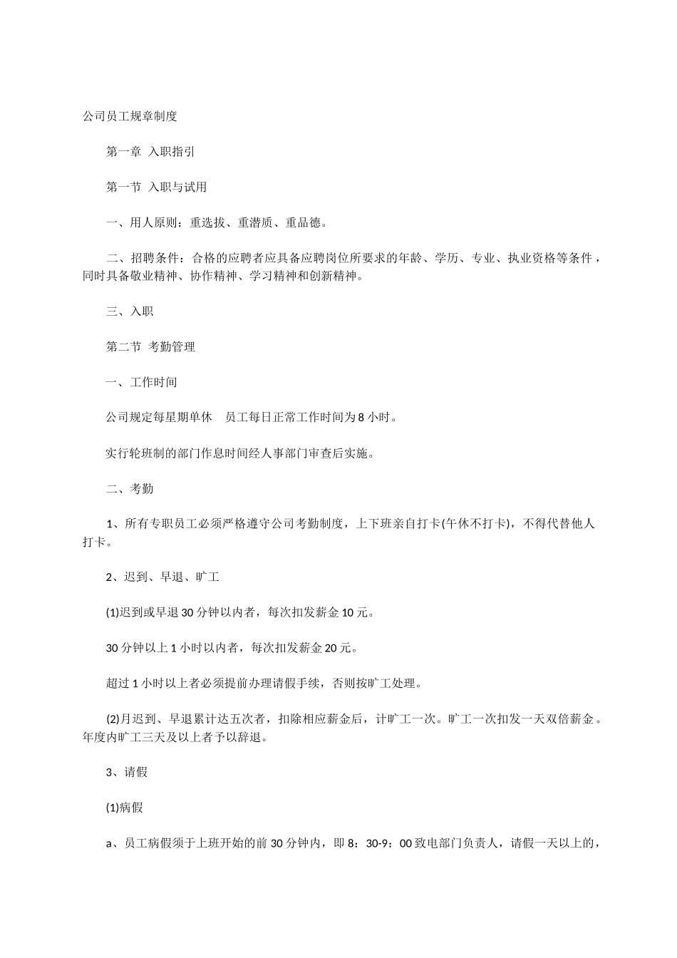 公司规章制度(同名23257)_第1页