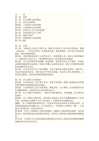 公司规章制度范本(同名12970)