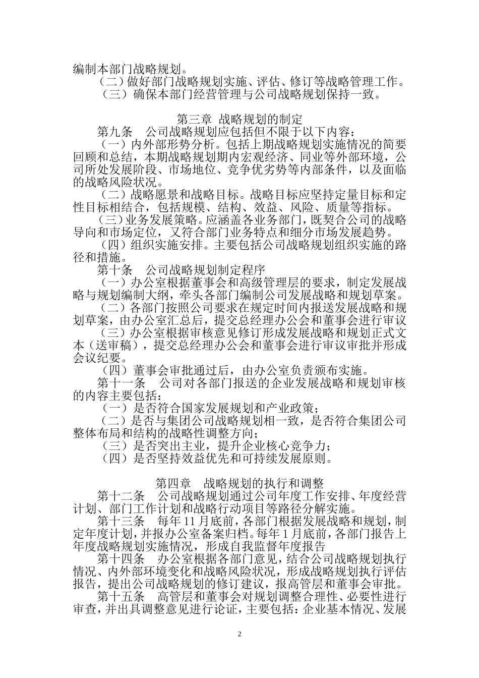 公司发展战略规划管理办法_第2页