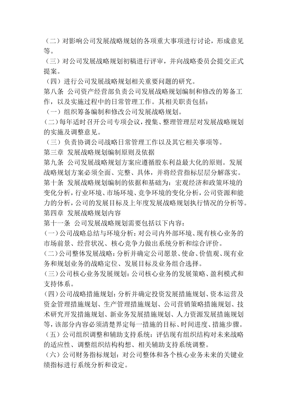 公司发展战略规划管理规定_第2页