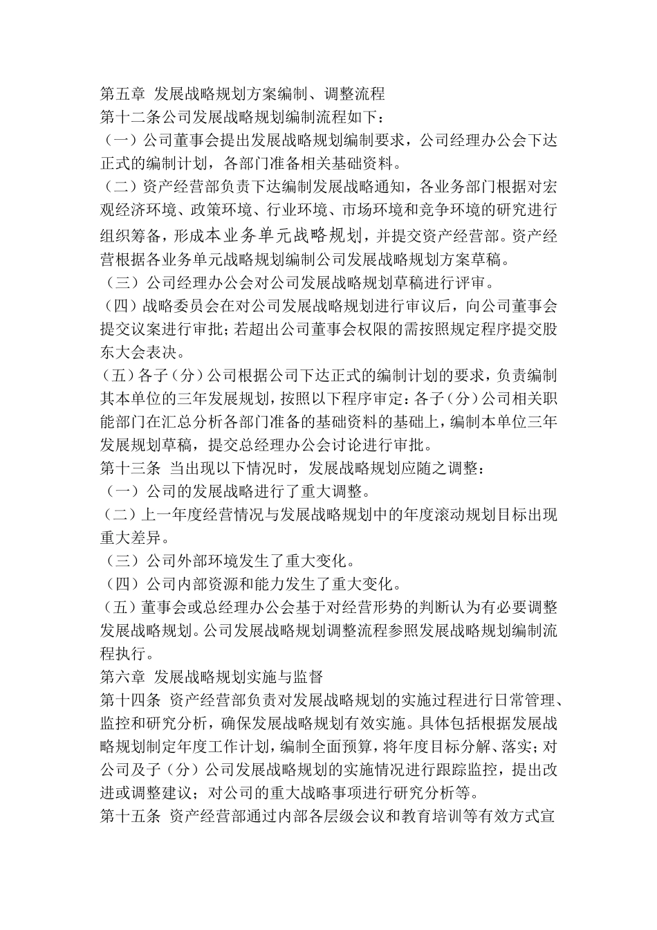 公司发展战略规划管理规定_第3页