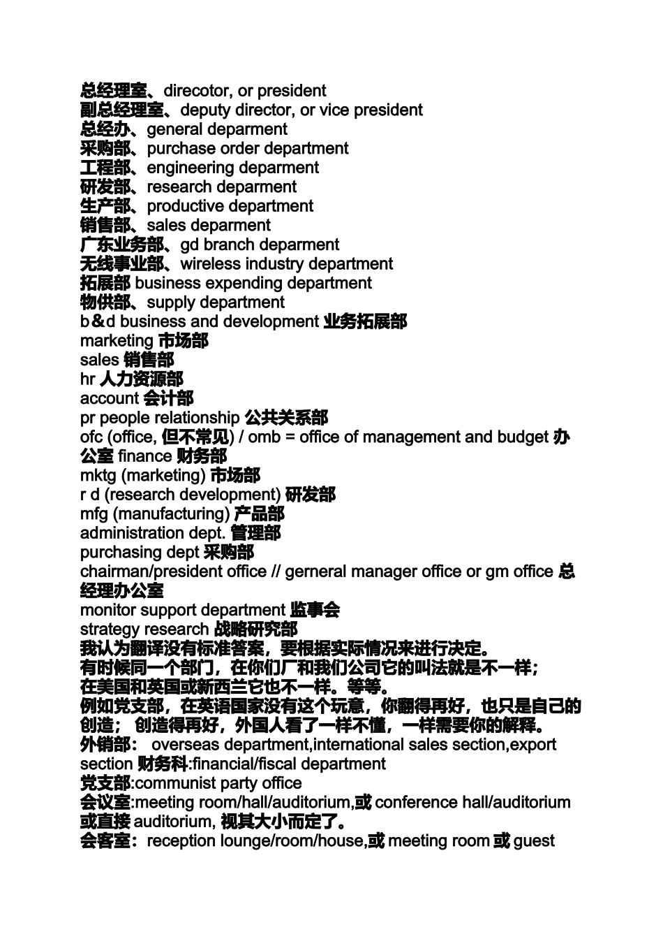 公司部门英文缩写_第2页